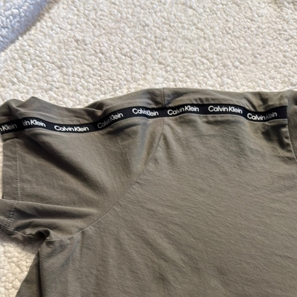 Calvin Klein Green Slim Fit Short Sleeve Tee - Picture 3 of 5